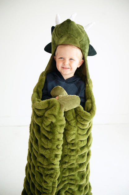 Huggable Dino Blanket JulesRoche with Triceratops Design 35x50