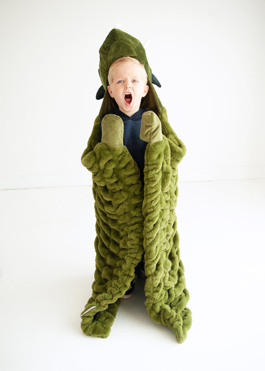 Huggable Dino Blanket JulesRoche with Triceratops Design 35x50