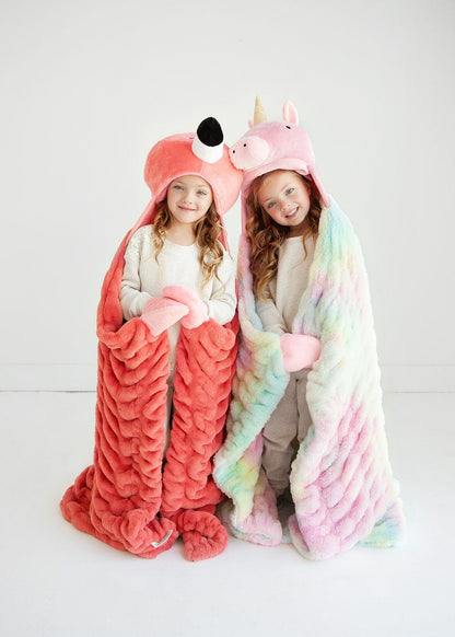 Hooded Unicorn Blanket JulesRoche Enchanting 35x50"