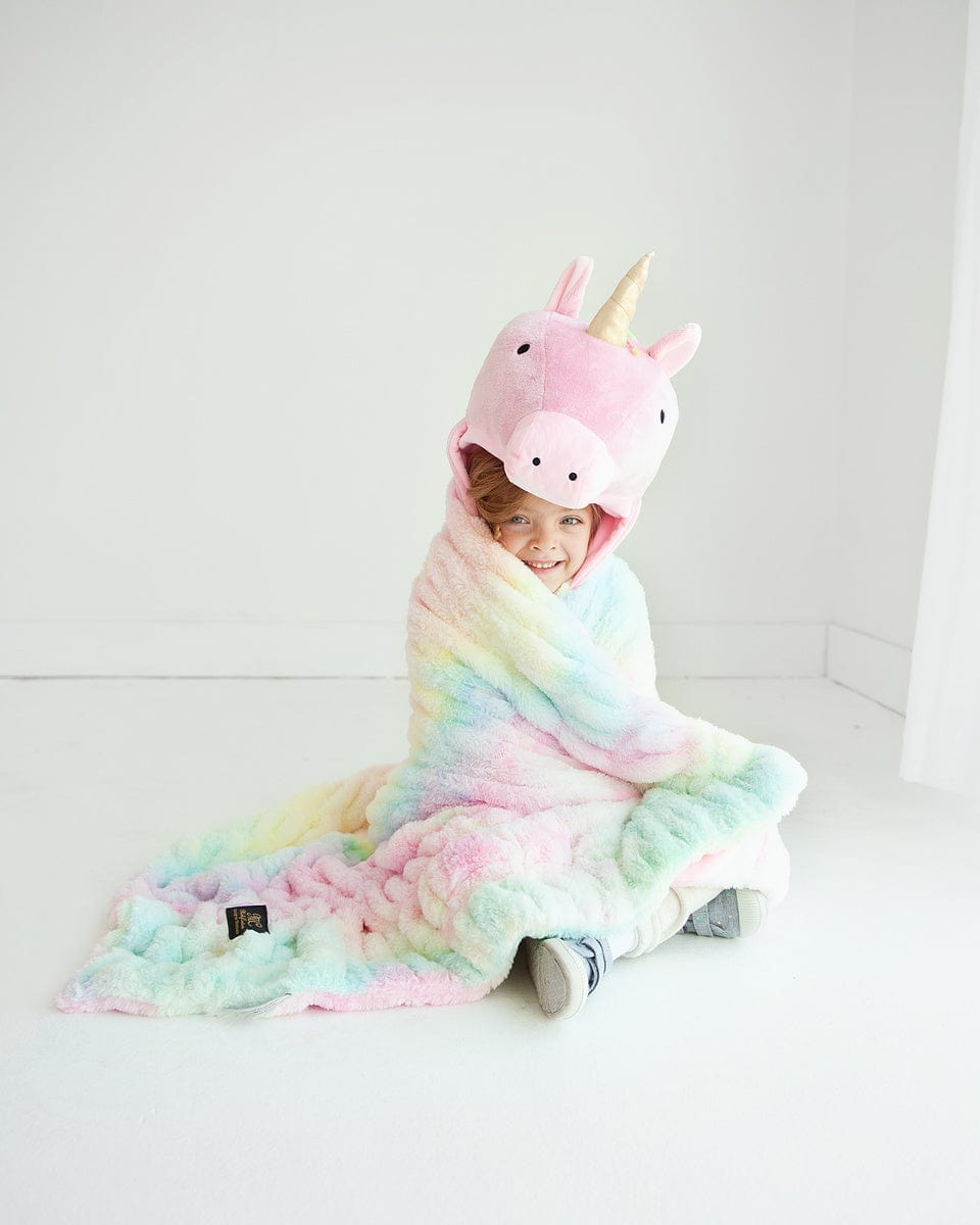 Hooded Unicorn Blanket JulesRoche Enchanting 35x50"