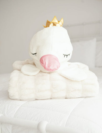 Hooded Blanket JulesRoche Luxurious Swan Design