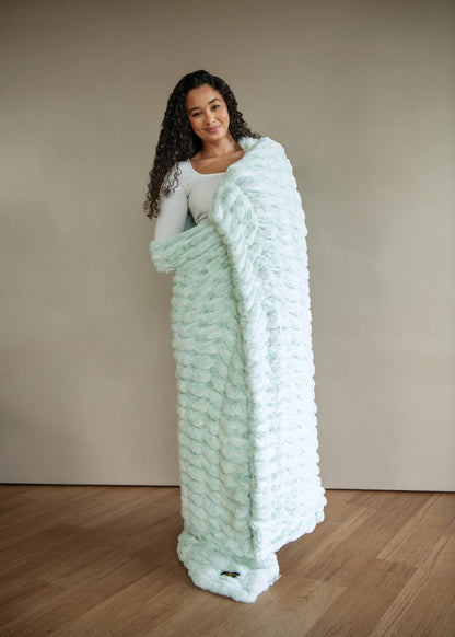 Cozy Blanket JulesRoche Soft Green Snuggle Hugs Pistachio