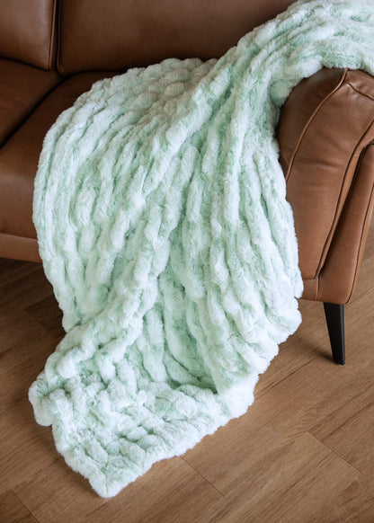 Cozy Blanket JulesRoche Soft Green Snuggle Hugs Pistachio