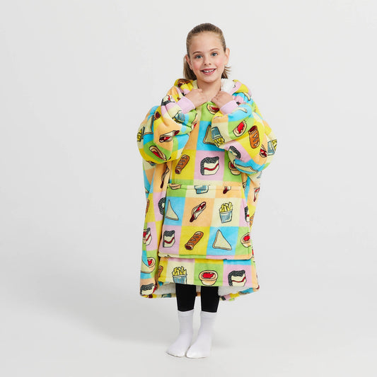 Wearable Blanket JulesRoche Oversized Hood KiDs Sherpa Fleece