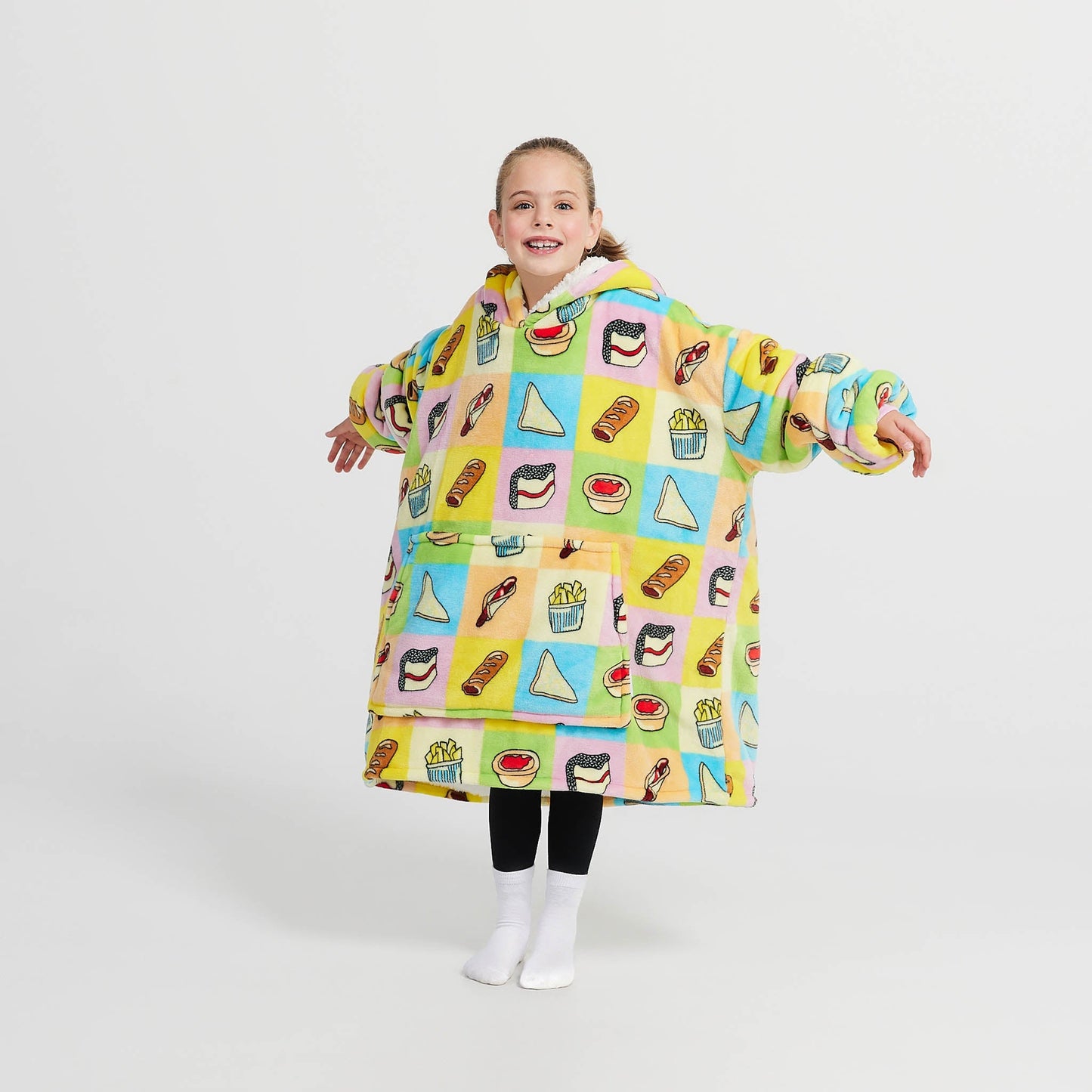 Wearable Blanket JulesRoche Oversized Hood KiDs Sherpa Fleece