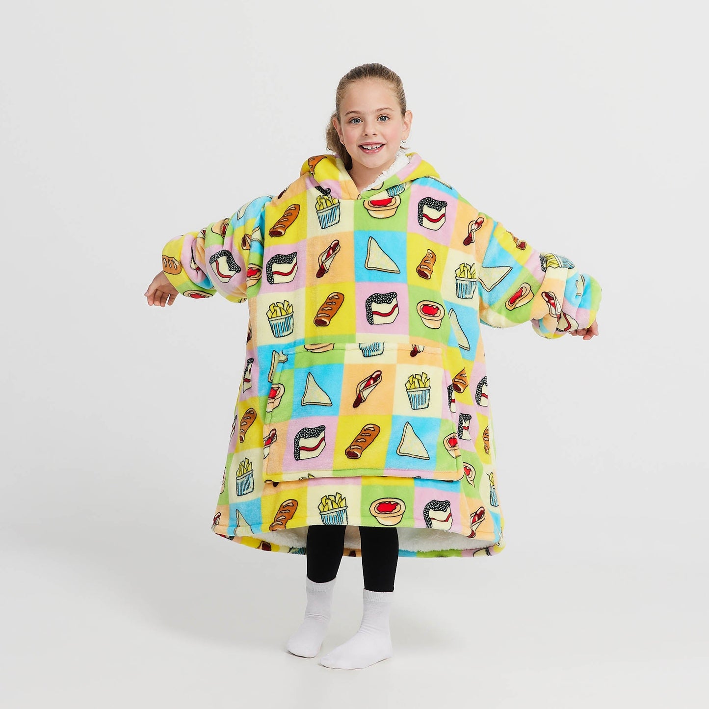 Wearable Blanket JulesRoche Oversized Hood KiDs Sherpa Fleece