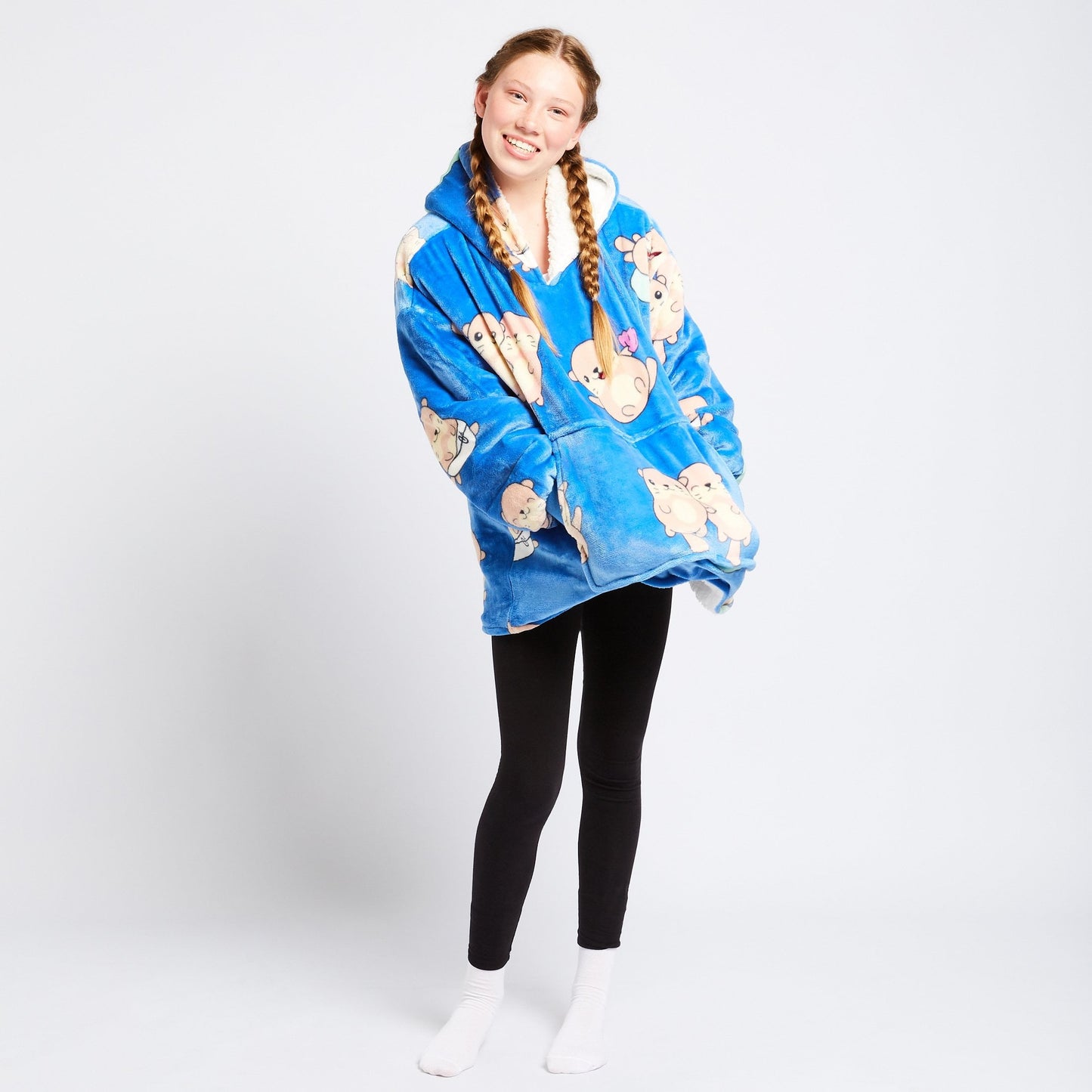 Kids Wearable Blanket JulesRoche Oversized Sherpa Fleece Blanket