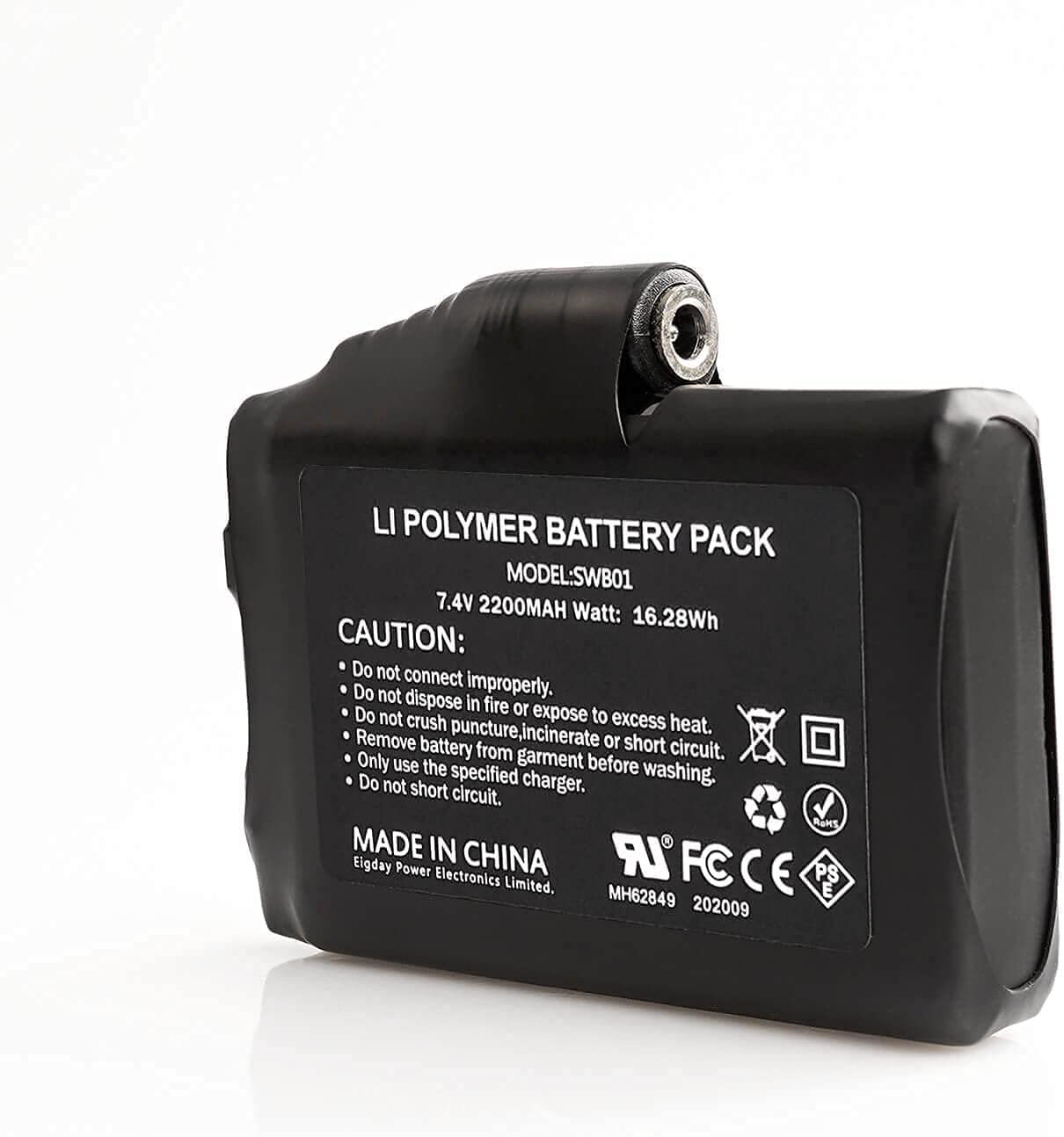 Rechargeable Battery Pack - 7.4V Lithium Polymer for Heated Apparel Julesroches