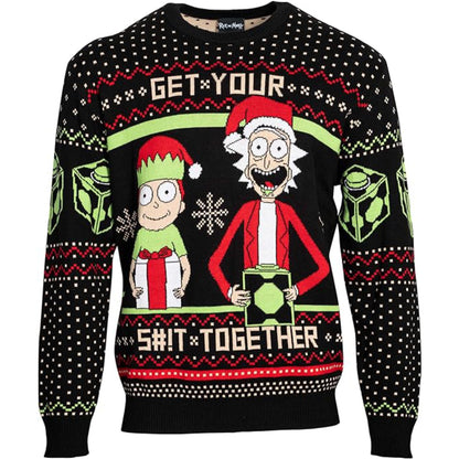 Rick & Morty Ugly Christmas Sweater JulesRoche Warm Festive Design Julesroches