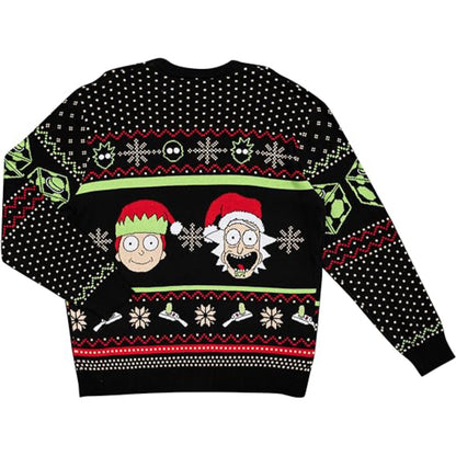 Rick & Morty Ugly Christmas Sweater JulesRoche Warm Festive Design Julesroches