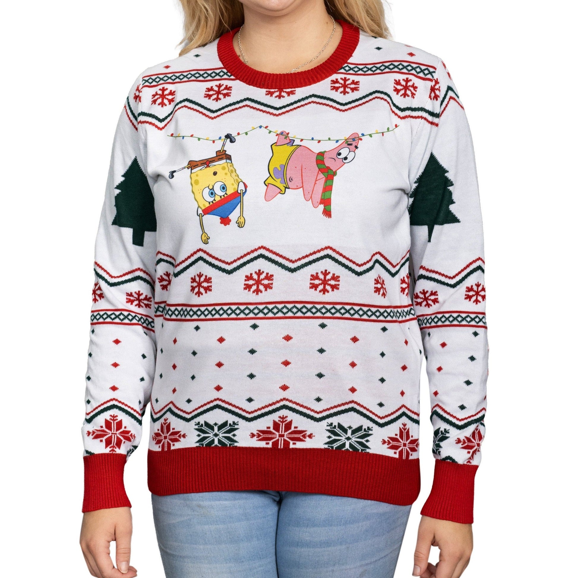 Spongebob Christmas Sweater JulesRoche Light-Up Design 2023 Julesroches