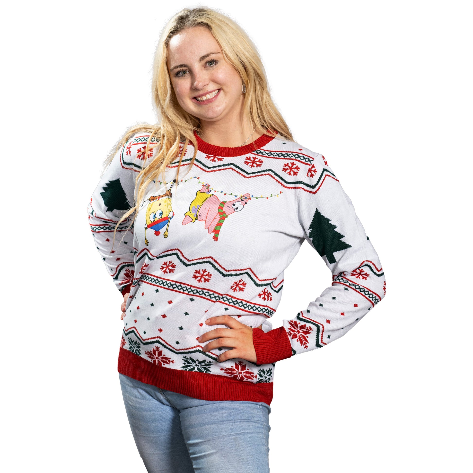 Spongebob Christmas Sweater JulesRoche Light-Up Design 2023 Julesroches