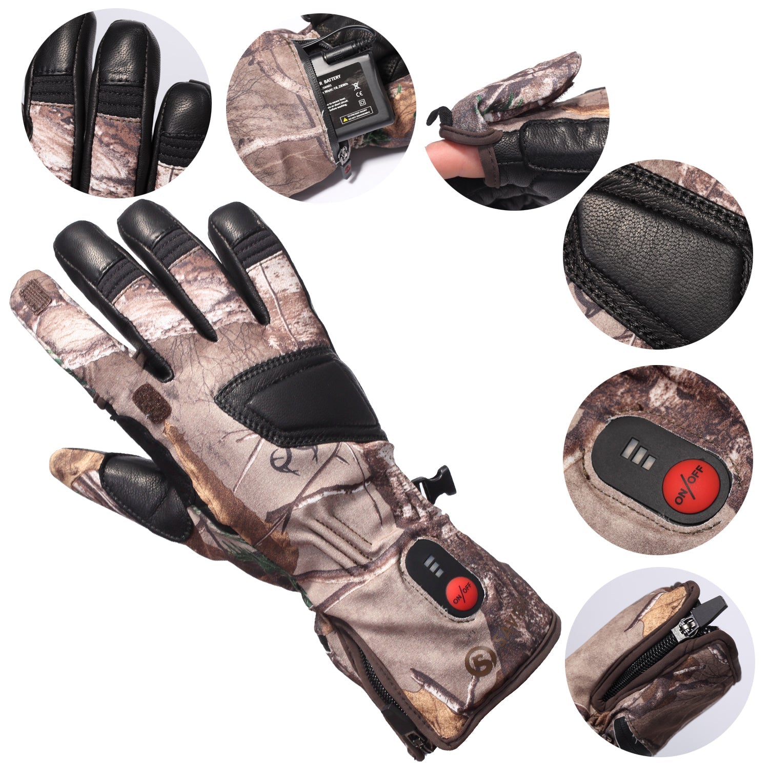 Touchscreen Gloves - Heated Camouflage for Outdoor Enthusiasts Julesroches