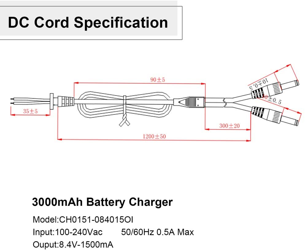 USB Charging Cable - Dual Port Design for Rechargeable Li-ion Batteries Julesroches