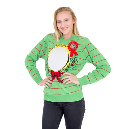 Ugliest Sweater Award Women's JulesRoche Mirror Christmas Sweater Julesroches