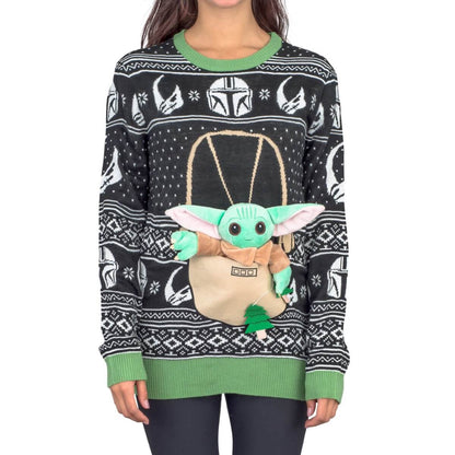 Ugly Christmas Sweater - 3D Baby Yoda Movement for Star Wars Fans Julesroches