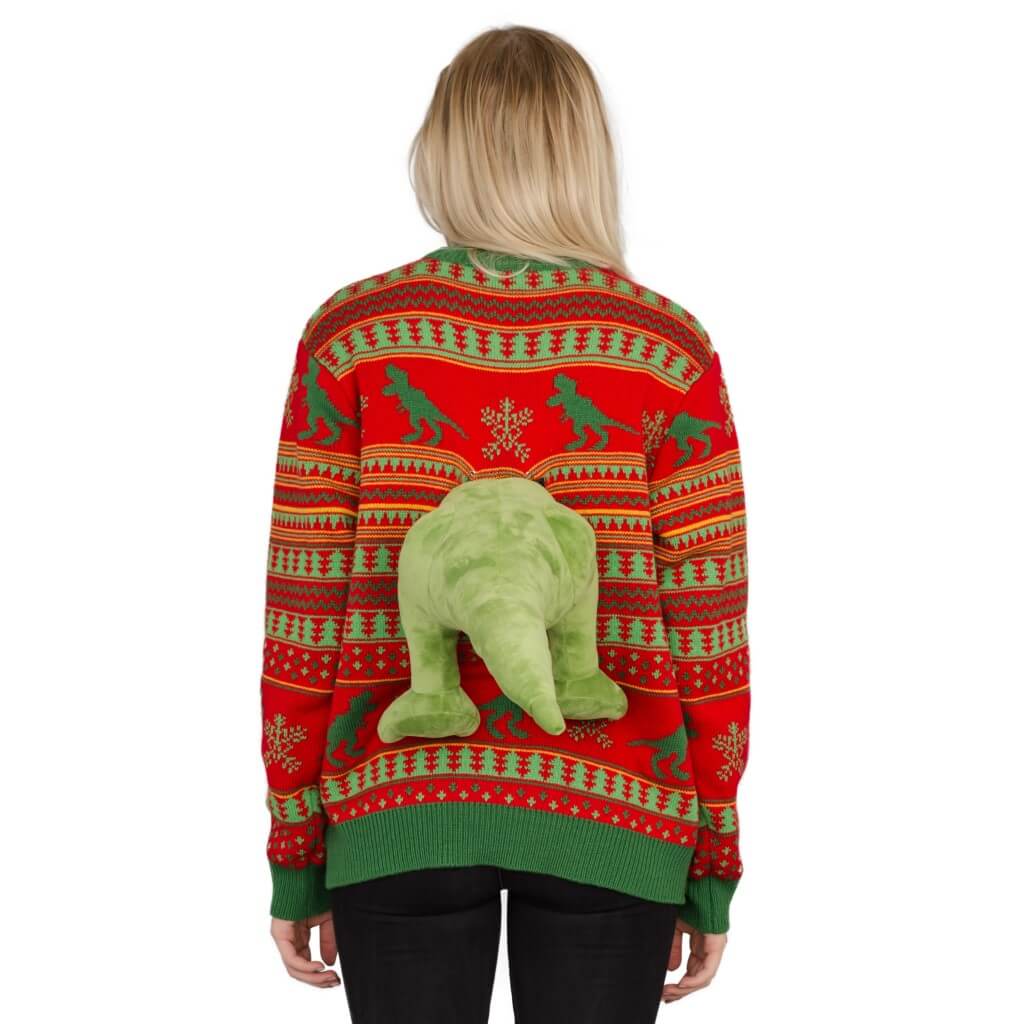 Ugly Christmas Sweater - 3D T-Rex Plush for Holiday Fun Julesroches