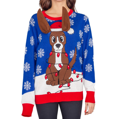 Ugly Christmas Sweater - Animated Puppy Ears for Holiday Fun Julesroches