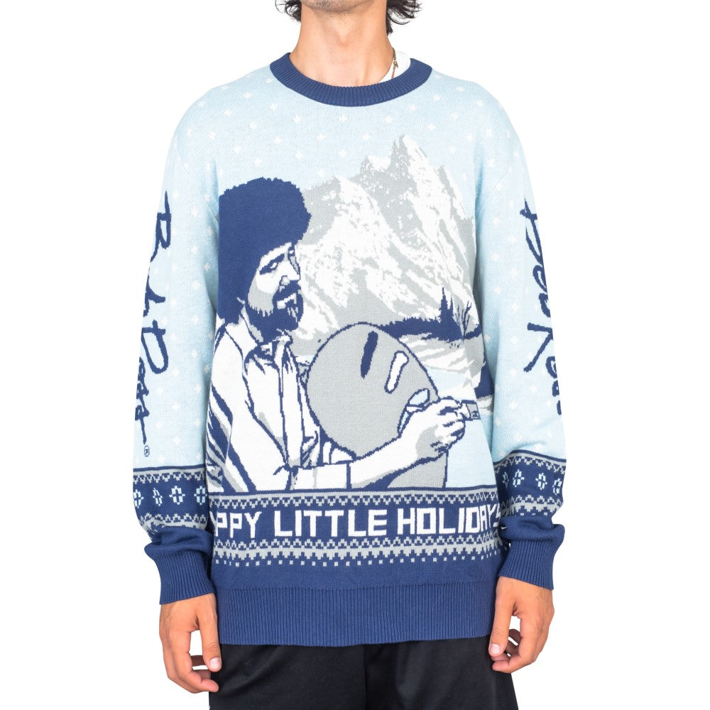 Ugly Christmas Sweater - Bob Ross Design for Holiday Parties Julesroches