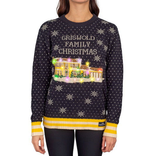 Ugly Christmas Sweater - Griswold Family Design with LED Lights for Holiday Fun Julesroches