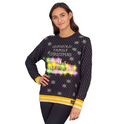 Ugly Christmas Sweater - Griswold Family Design with LED Lights for Holiday Fun Julesroches