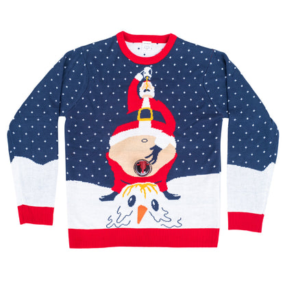 Ugly Christmas Sweater - Hilarious Santa Peeing Design for Holiday Parties Julesroches