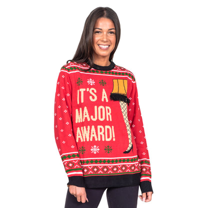 Ugly Christmas Sweater - Iconic Leg Lamp Design for Holiday Parties Julesroches