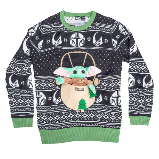 Ugly Christmas Sweater JulesRoche 3D Baby Yoda Pullover Julesroches