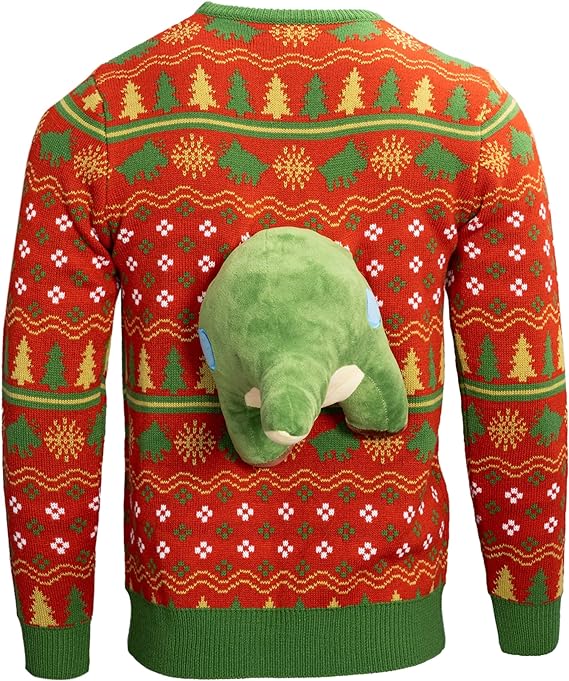 Ugly Christmas Sweater JulesRoche 3D Dinosaur Festive Wear Julesroches