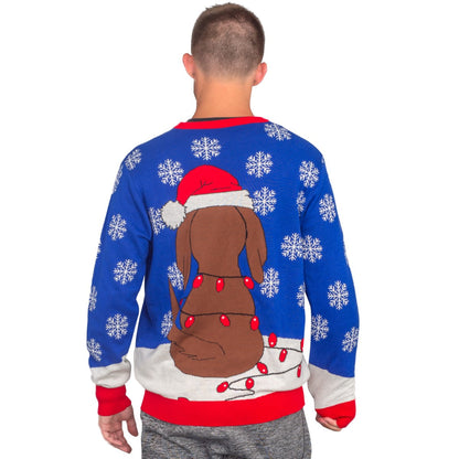 Ugly Christmas Sweater JulesRoche 3D Flappy Dog Ears Animated Julesroches