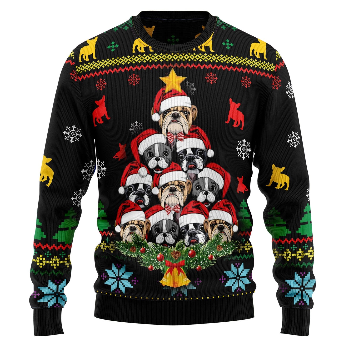 Ugly Christmas Sweater JulesRoche 60% Cotton All-Over Print Julesroches