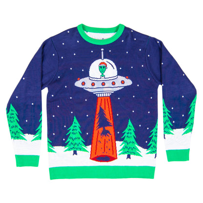 Ugly Christmas Sweater JulesRoche Alien Abduction Design Julesroches