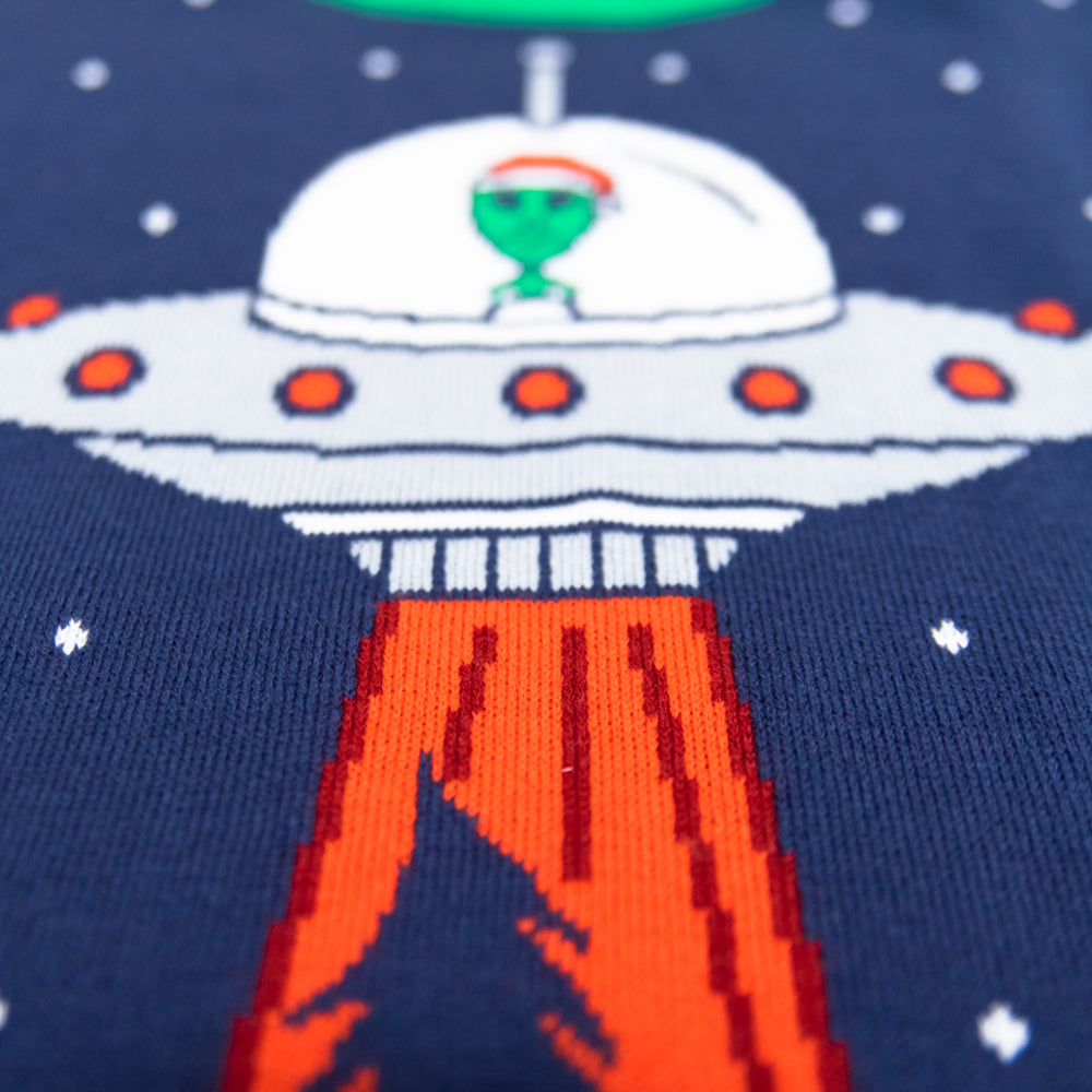 Ugly Christmas Sweater JulesRoche Alien Abduction Design Julesroches