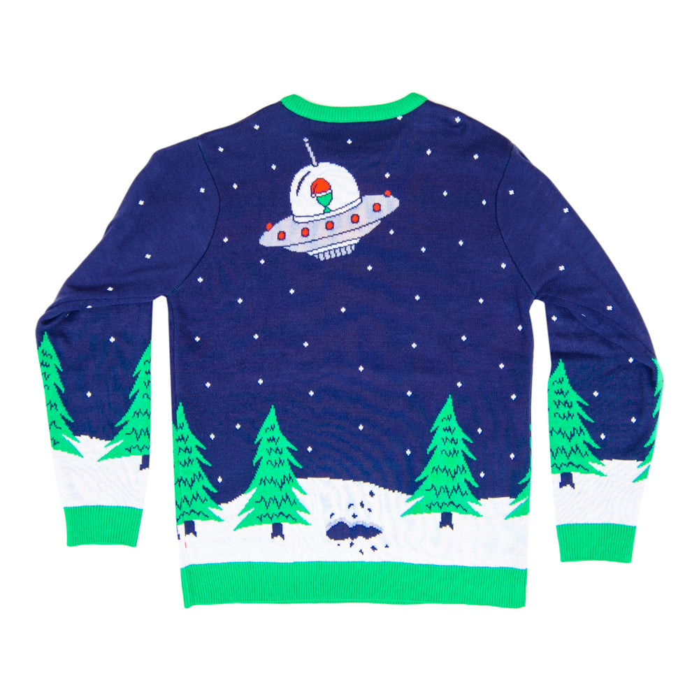 Ugly Christmas Sweater JulesRoche Alien Abduction Design Julesroches