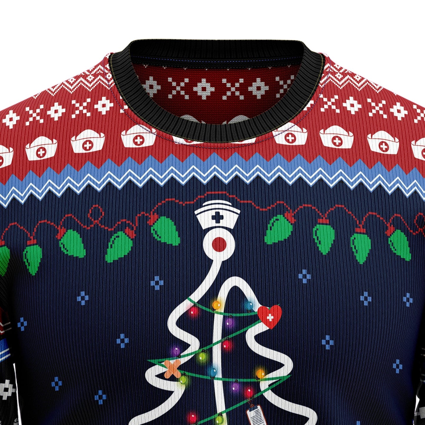 Ugly Christmas Sweater JulesRoche All-Over Print Cotton Acrylic Blend Julesroches