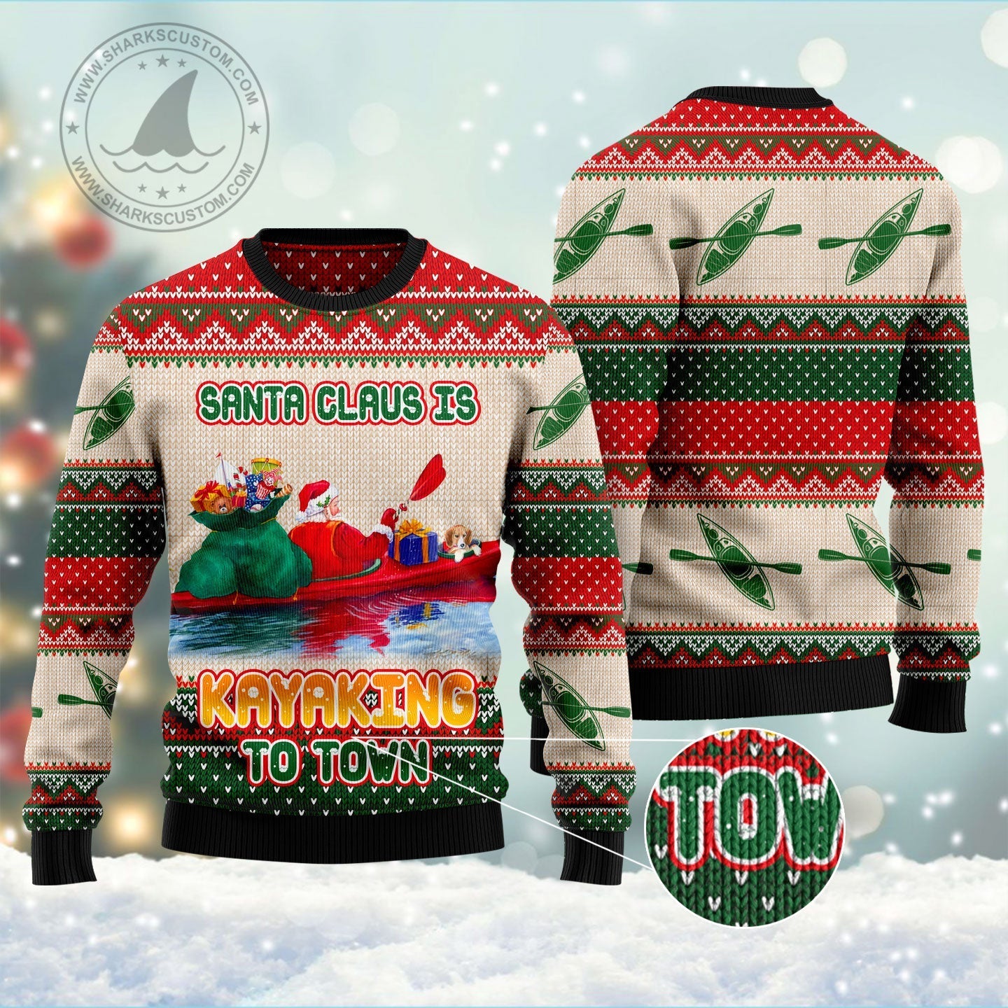 Ugly Christmas Sweater JulesRoche All-Over Print Design Julesroches