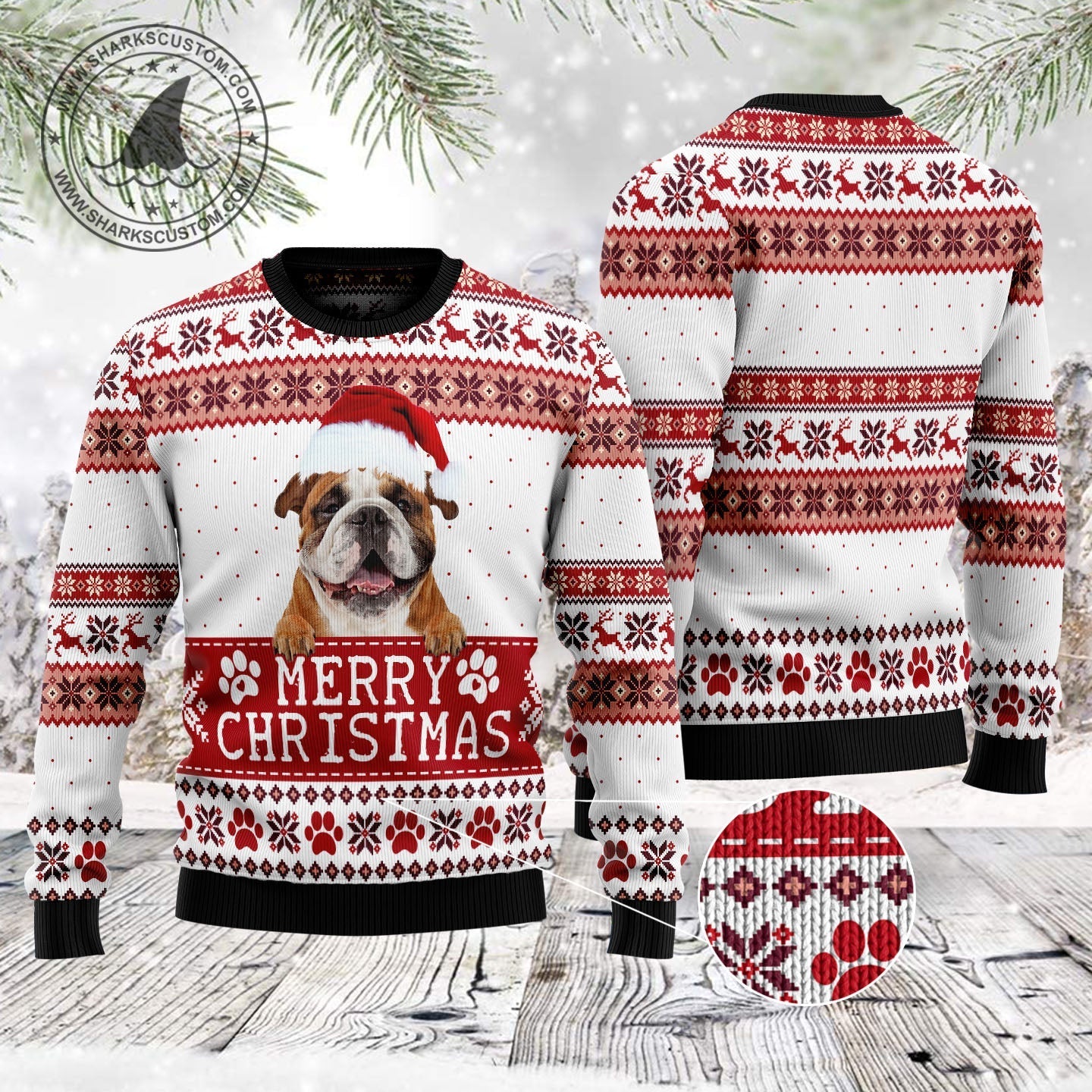 Ugly Christmas Sweater JulesRoche All-Over-Print Funny Jumper Julesroches