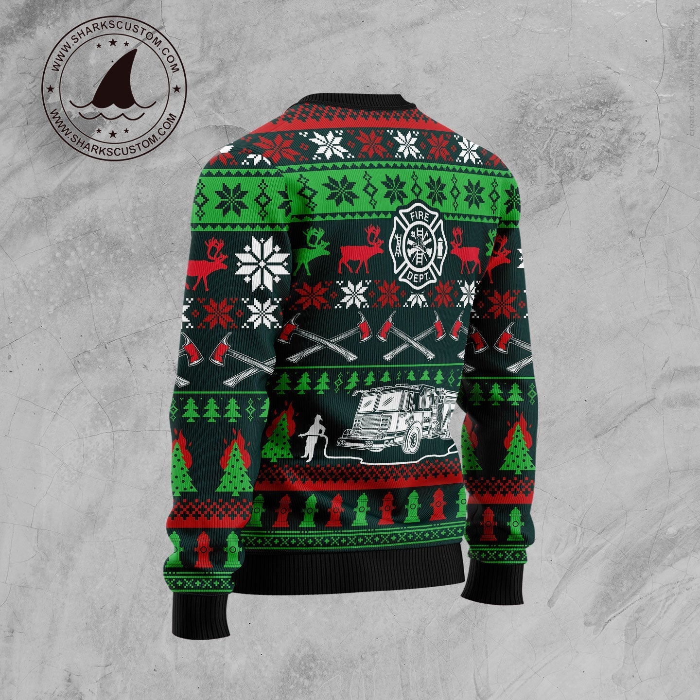 Ugly Christmas Sweater JulesRoche All-Over Print Trendy Holiday Julesroches