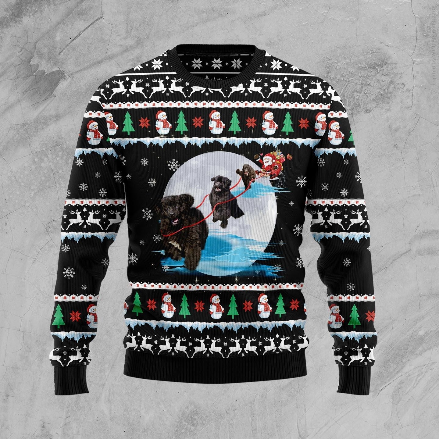 Ugly Christmas Sweater JulesRoche All-Over-Print Wool Blend Julesroches