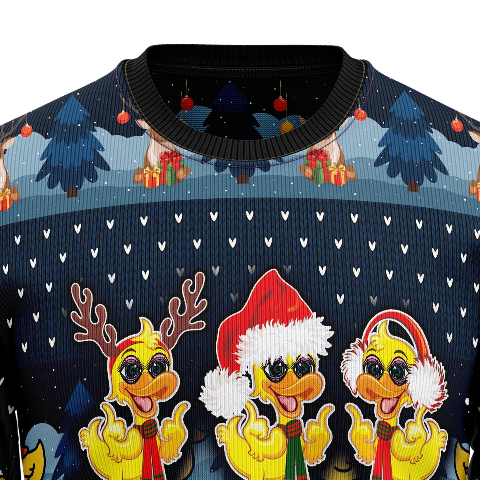 Ugly Christmas Sweater JulesRoche All-Over-Print Wool Blend Julesroches