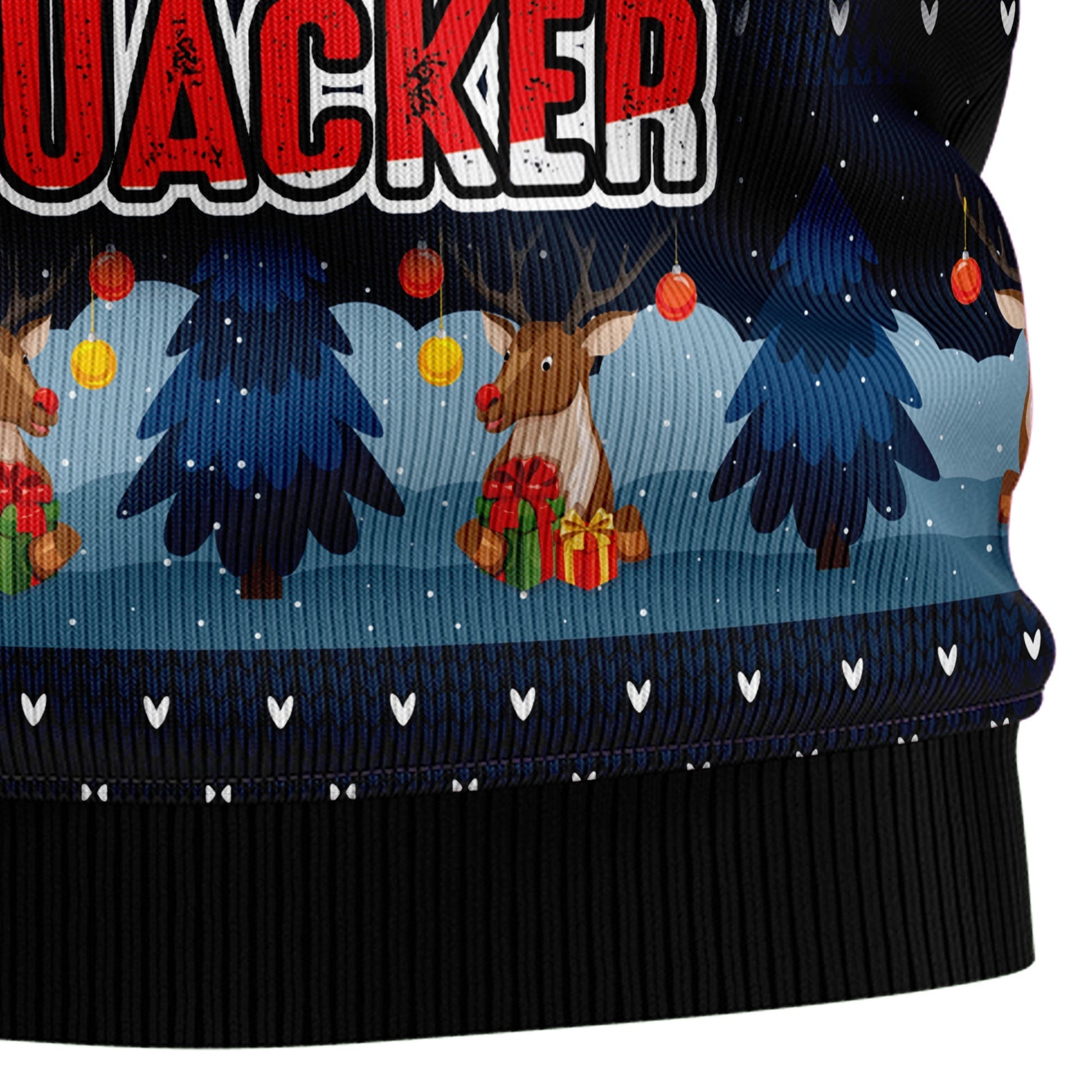 Ugly Christmas Sweater JulesRoche All-Over-Print Wool Blend Julesroches