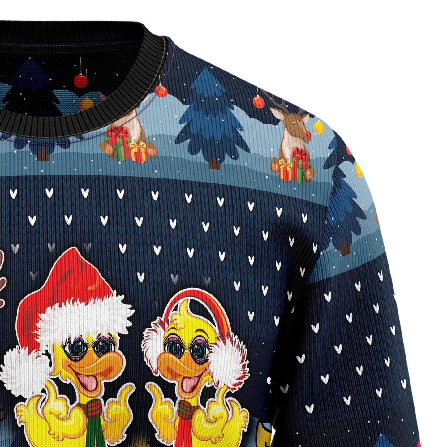 Ugly Christmas Sweater JulesRoche All-Over-Print Wool Blend Julesroches