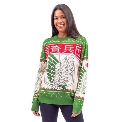 Ugly Christmas Sweater JulesRoche Anime Theme Festive Unisex Julesroches