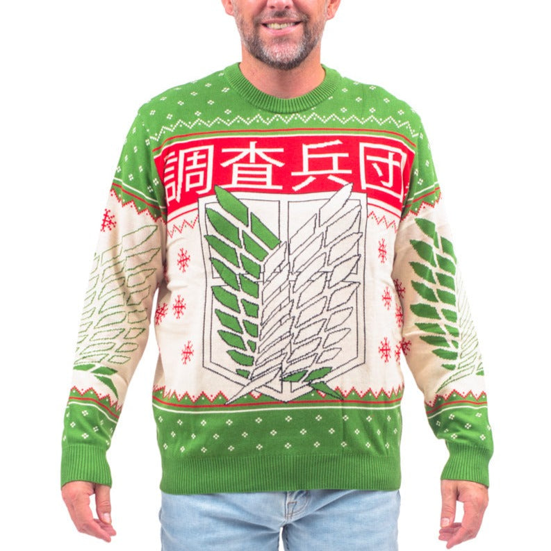 Ugly Christmas Sweater JulesRoche Anime Theme Festive Unisex Julesroches