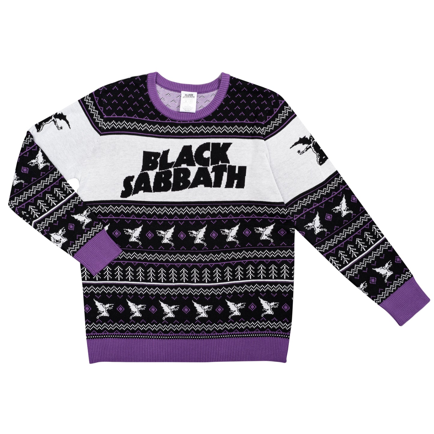 Ugly Christmas Sweater JulesRoche Black Sabbath Logo Cozy Pullover Julesroches