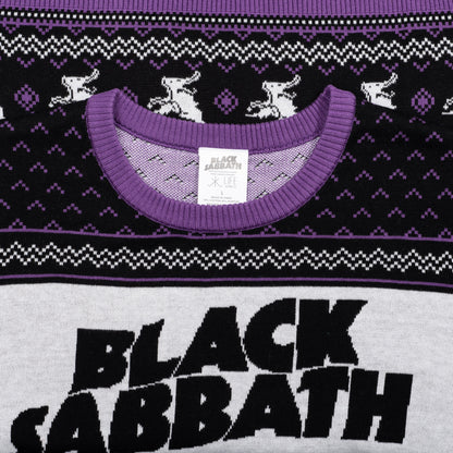 Ugly Christmas Sweater JulesRoche Black Sabbath Logo Cozy Pullover Julesroches