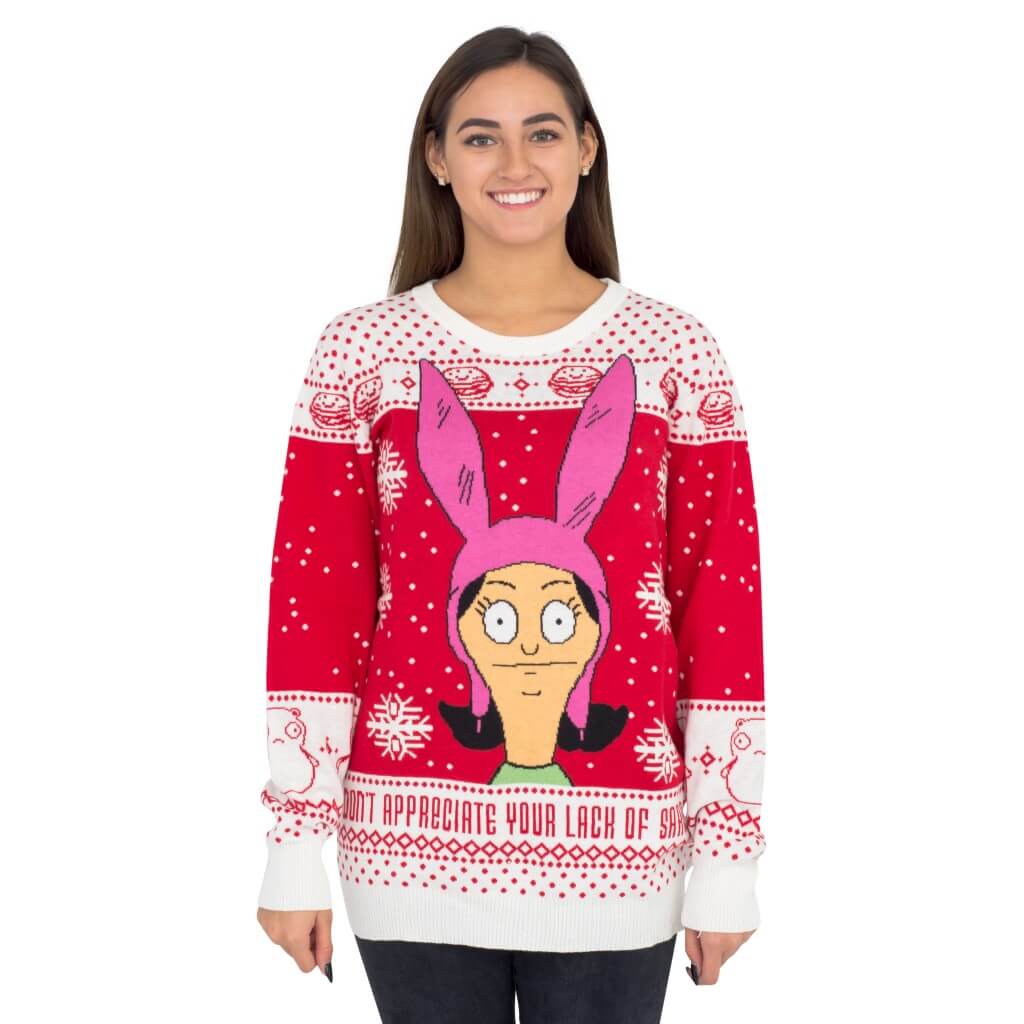 Ugly Christmas Sweater JulesRoche Bob's Burgers Unisex Pullover Julesroches