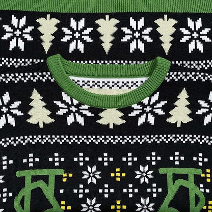 Ugly Christmas Sweater JulesRoche DJ T-Rex Design Cozy Julesroches