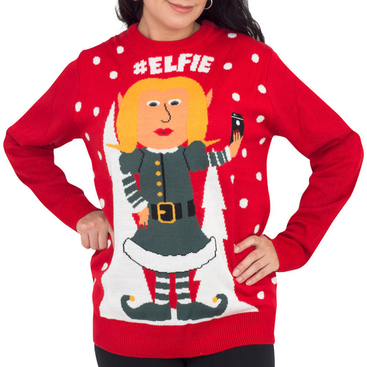 Ugly Christmas Sweater JulesRoche Funny #Elfie Design Pullover Julesroches