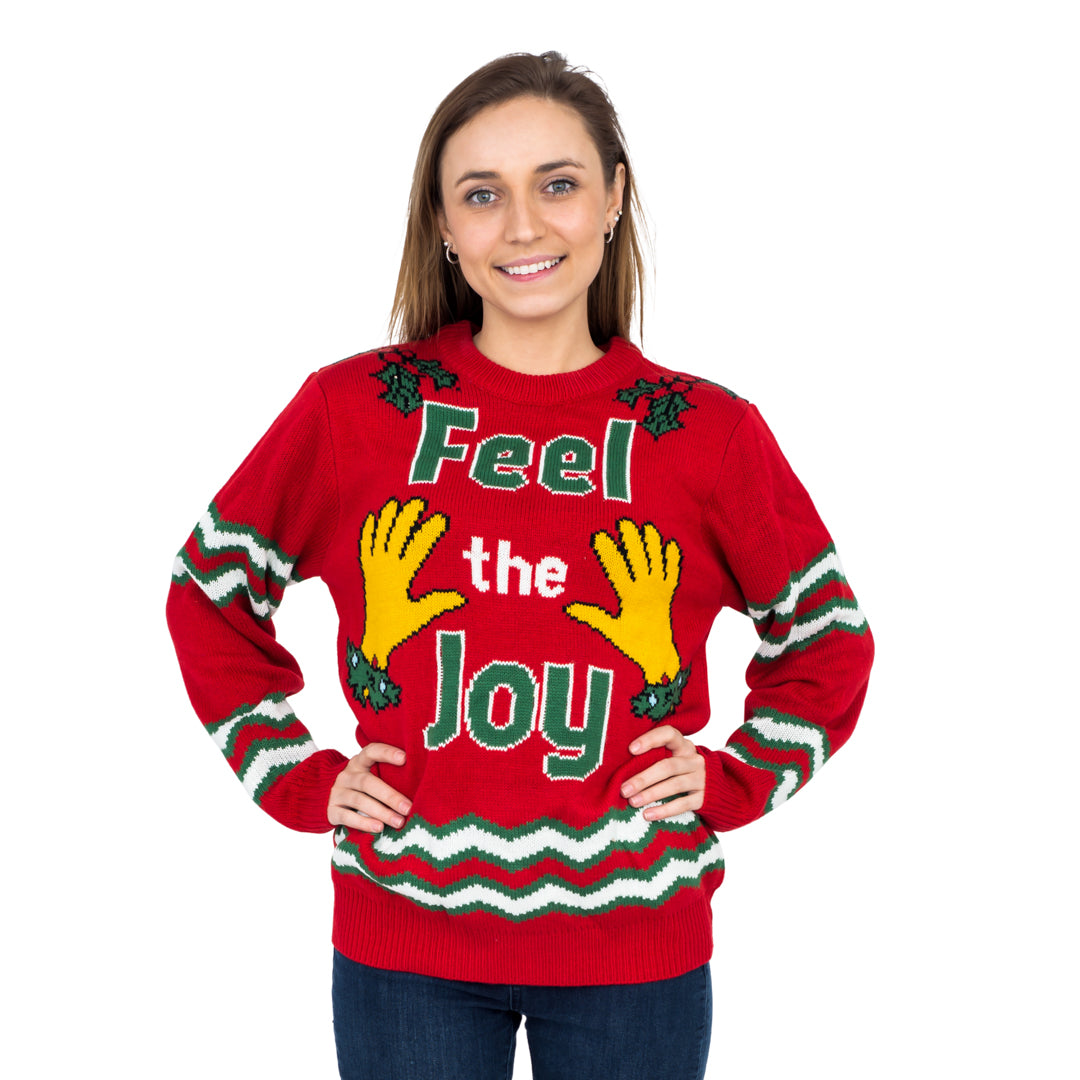 Ugly Christmas Sweater JulesRoche Funny Groping Hands Design Julesroches